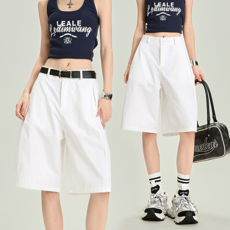 2026 Spring/Summer Hot New Product: High-Waisted Straight-Leg Loose Wide-Leg Casual Shorts for Women 2026 Spring/Summer Hot New Product: High-Waisted Straight-Leg Loose Wide-Leg Casual Shorts for Women