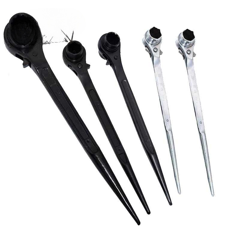 腾楠尖尾梅花棘轮扳手整体锻打双面梅花套筒六角棘轮快脱扳手工具