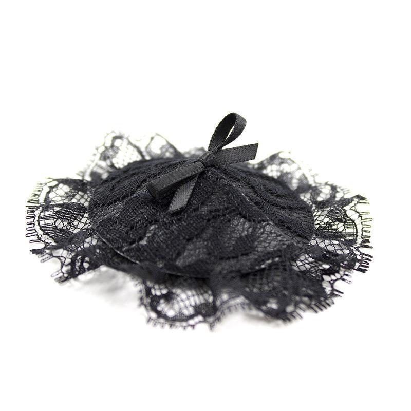 Lace Tassel Nipple Cover Stickers, Red Pair, Decorative Breast Pasties — detail image 4