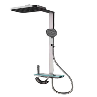 Factory Space Aluminum Square Washing Single Handle with Metering Faucet for Bathroom Shower Mixer