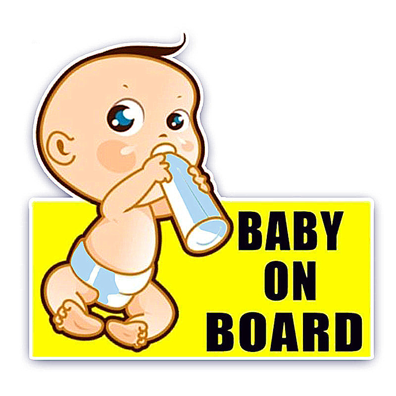 クロスボーダーボディベビー飲料ミルクステッカーカラフルなBABY ON BOARDカーステッカー反射警告英語スローガン|undefined