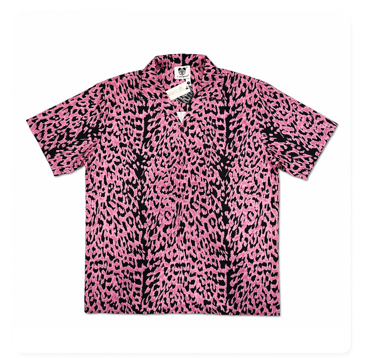 Herren Kurzarmhemd Mit Leopardenmuster Im Retro Beach Stil_voghion.com