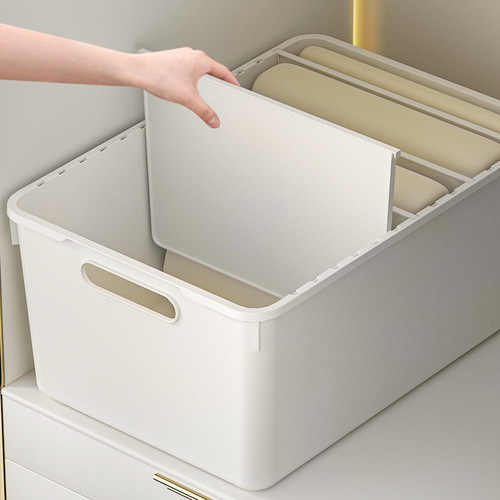 Clothes storage box wardrobe compartment drawer household pants plastic storage box finishing box underwear layered storage box