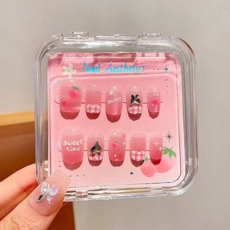 Caja de exhibición marco de fotos más taladro manicure suministro fuente de uñas DIY francés color delgado manicure falso salón al por mayor
