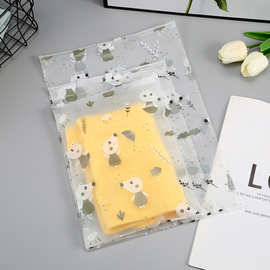 服装拉链袋pe透明拉链袋卡通印花塑料夹链袋磨砂cpe塑料自封袋