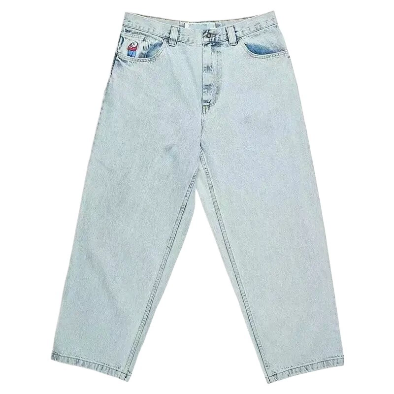 Blue jeans hip-hop style, oversize