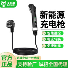 新能源电动汽车便携式充电枪家用充电桩智能屏显快充通用款随车充