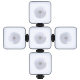 WS6RGB atmosphere light video photo led fill light pocket magnetic full color fill light mobile phone live beauty light