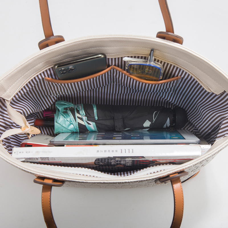 Women Handbag Set 4 In 1 Soft PU Leather Top Handle Bag, Tote Bag, Shoulder Bags Crossbody Bag Wallet Purse Set_voghion.com