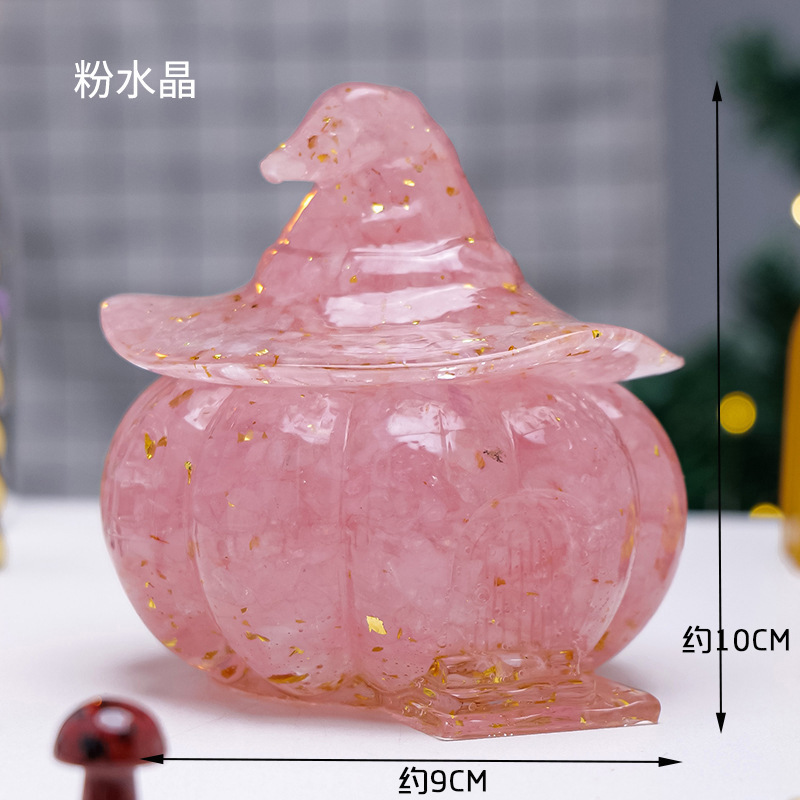 핑크 크리스탈(에폭시 자갈 호박 스타일)