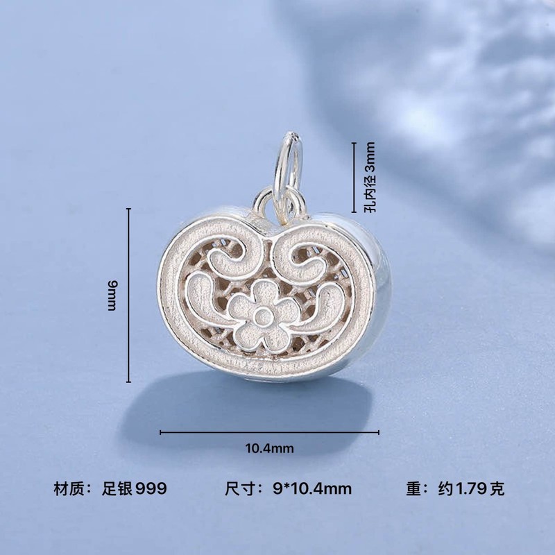 DIY 手作り純銀 999 子猫ペンダントビーズブレスレットネックレス干支年虎ペンダントジュエリーアクセサリー|undefined