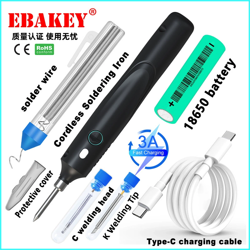 Аккумуляторный Электрический паяльник Беспроводной USB Электрический паяльник Открытый Портативный паяльник батарея паяльник трехблочный паяльник с контролем температуры
