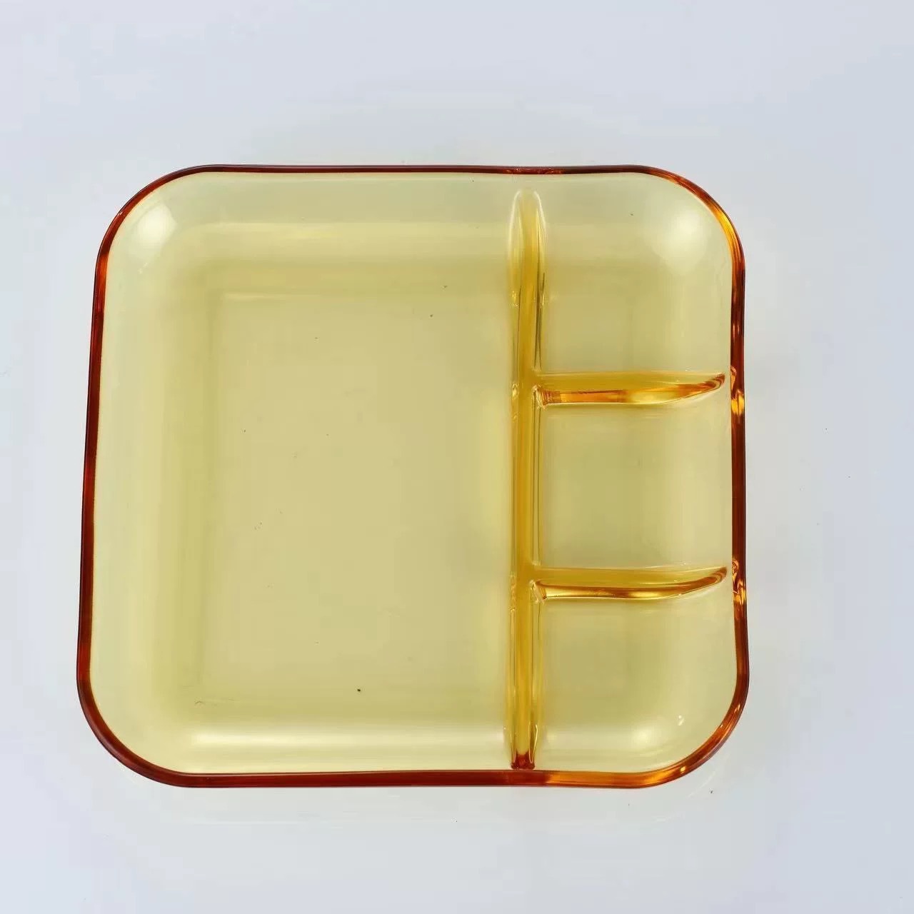 高硼硅分格盘玻璃盘分格饺子盘早餐水饺盘饭碗耐高温可以微波烤箱