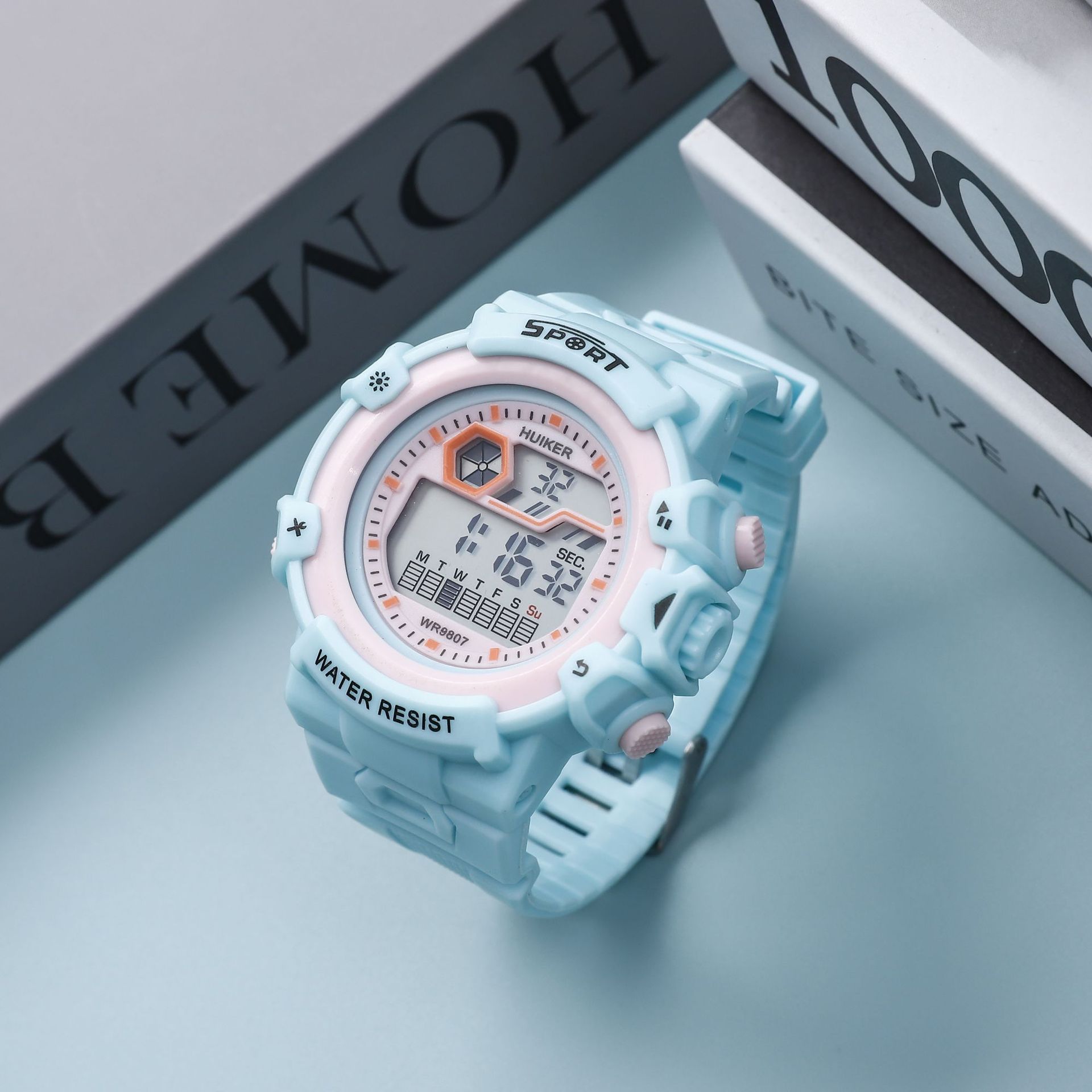 Reloj de estilo universitario para mujeres estudiantes de secundaria secundaria secundaria nicho de alto valor facial deportivo niños niños niños relojes electrónicos