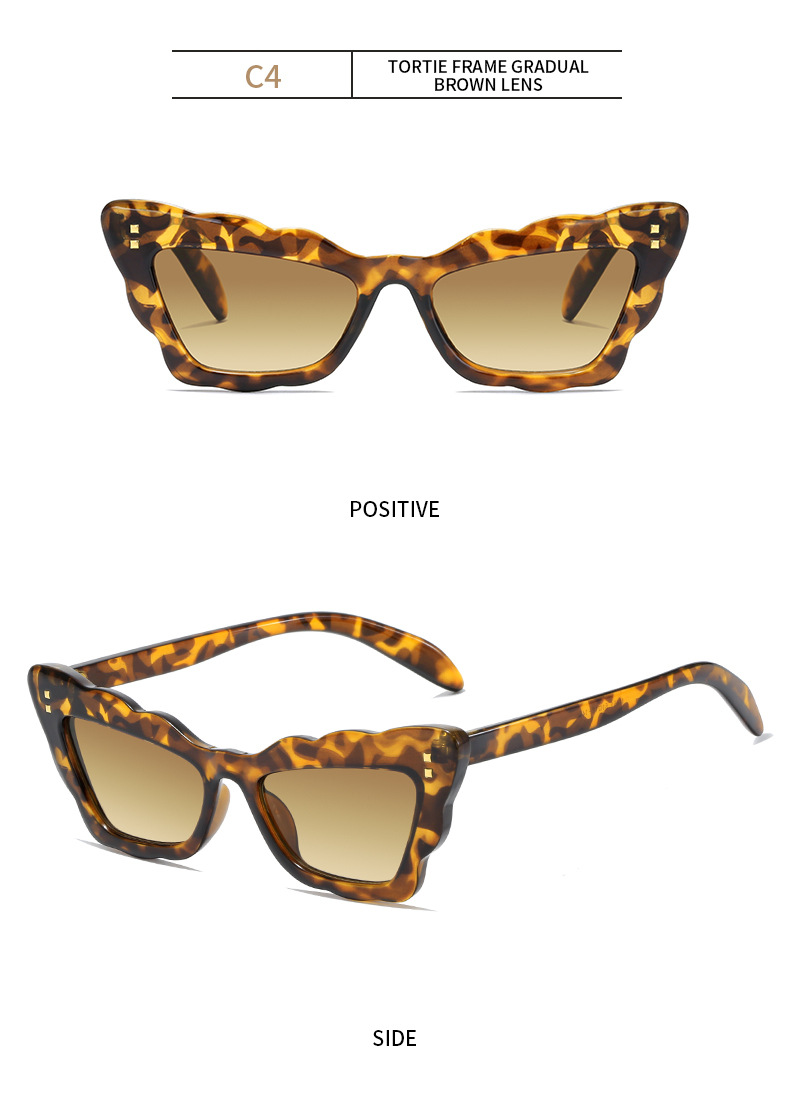 Ac, UV400 Protection Lens Material Cat Eye Glasses Style Retro Square Ac UV400 Protection Cat Eye Full Frame Women's Sunglasses