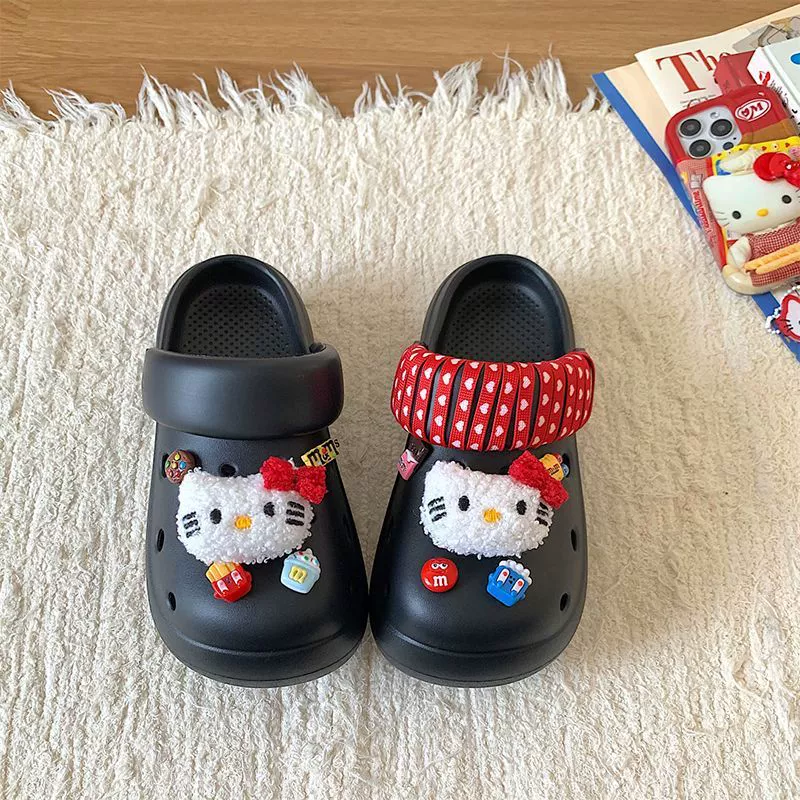 Краска Cartoon ультра-мягкие тапочки в стиле Crocs, нескользящая мюля на платформе, мягкая подошва, модель весна 2026 года, подходит для уличной носки, закрытые носки