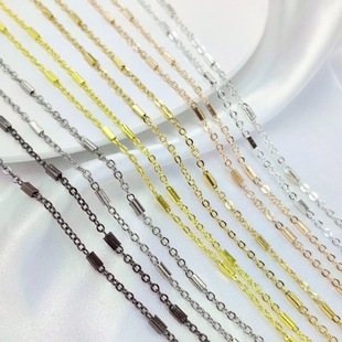 diy handmade jewelry high temperature upgrade color thin 0 word chain with tube homemade bracelet earrings hairpin tassel material