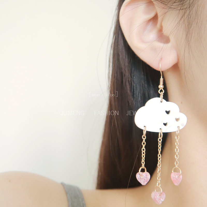 11g Weight Iron Ear Needle Material Drop Earrings Classification 1 Pair Quantity Casual Occasion Acrylic Material Heart Shape Pattern Women's Gender Simple Style Style 1 Pair Simple Style Heart Shape Arylic Drop Earrings 1