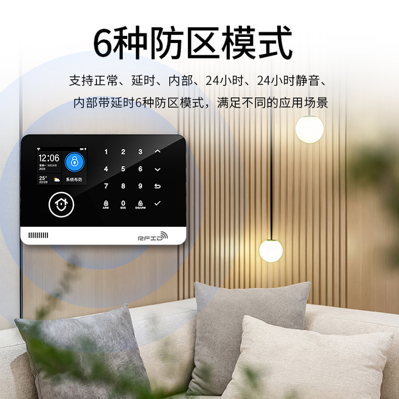 跨境涂鸦WiFi GSM防盗报警主机智能家用安全报警器系统无线探测器|undefined