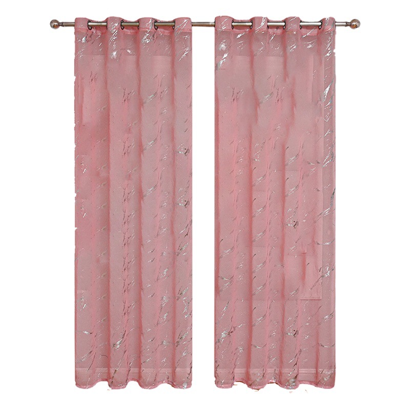 Cortina de gasa semitransparente perforada con pantalla de ventana de mármol plateado multi-doli, éxito de ventas transfronterizo de TEMU con entrega inmediata.