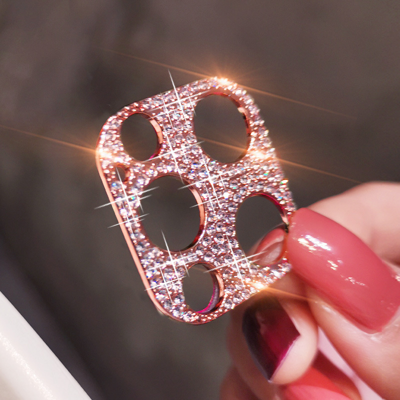 For Apple iPhone 13 12 11 Pro Max Metal Lens Ring Diamond Lens Sticker Protective Cover For Apple iPhone 13 12 11 Pro Max Metal Lens Ring Diamond Lens Sticker Protective Cover