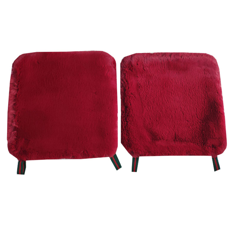 Autumn and Winter encryption thickened imitation rabbit fur three-piece car cotton cushion square cushion imitation wool car cushion without back cushion