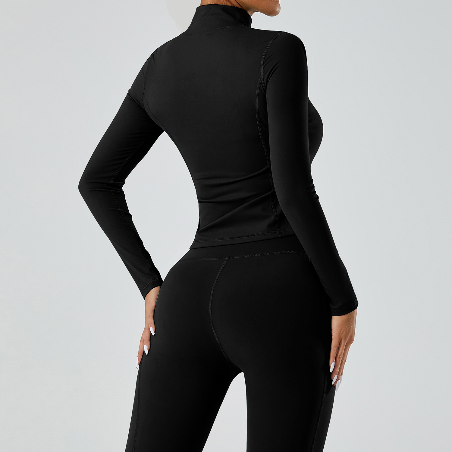 Lulu yoga abrigo chaqueta de las mujeres slim fit deportes fitness correr cuello de soporte de secado rápido cremallera cardigan manga larga Otoño e Invierno