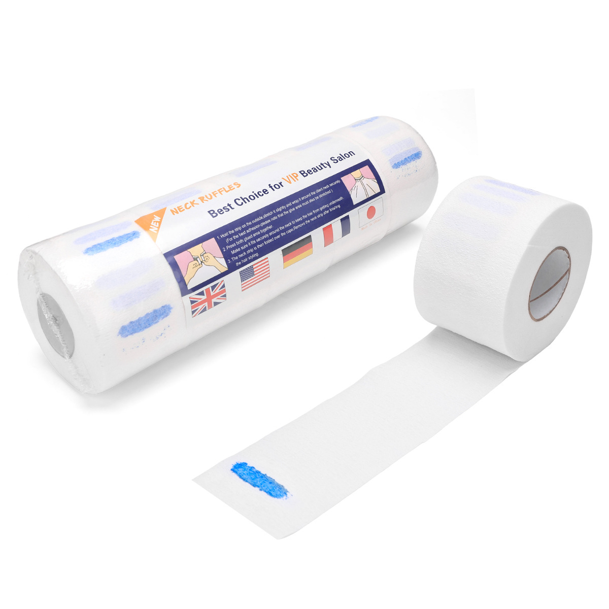 Productos para el cabello, papel para el cuello desechable, tela para la peluquería, papel para el cuello teñido en caliente, papel para el cuello resistente al cabello roto, papel para el cuello grueso e impermeable
