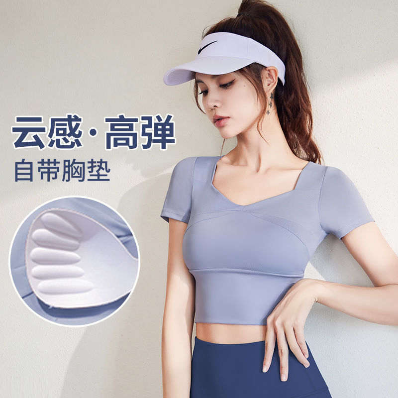瑜伽服女套装套装女2025新款夏季专业跑步运动上衣普拉提训练健身|undefined