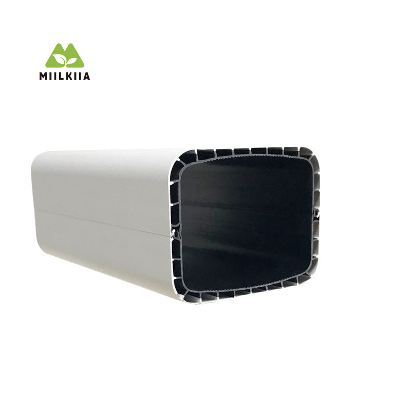 Tubo hidropónico NFT de PVC de doble capa, hueco, blanco y negro, de 100*80 mm, para cultivo de frutas y verduras sin suelo.