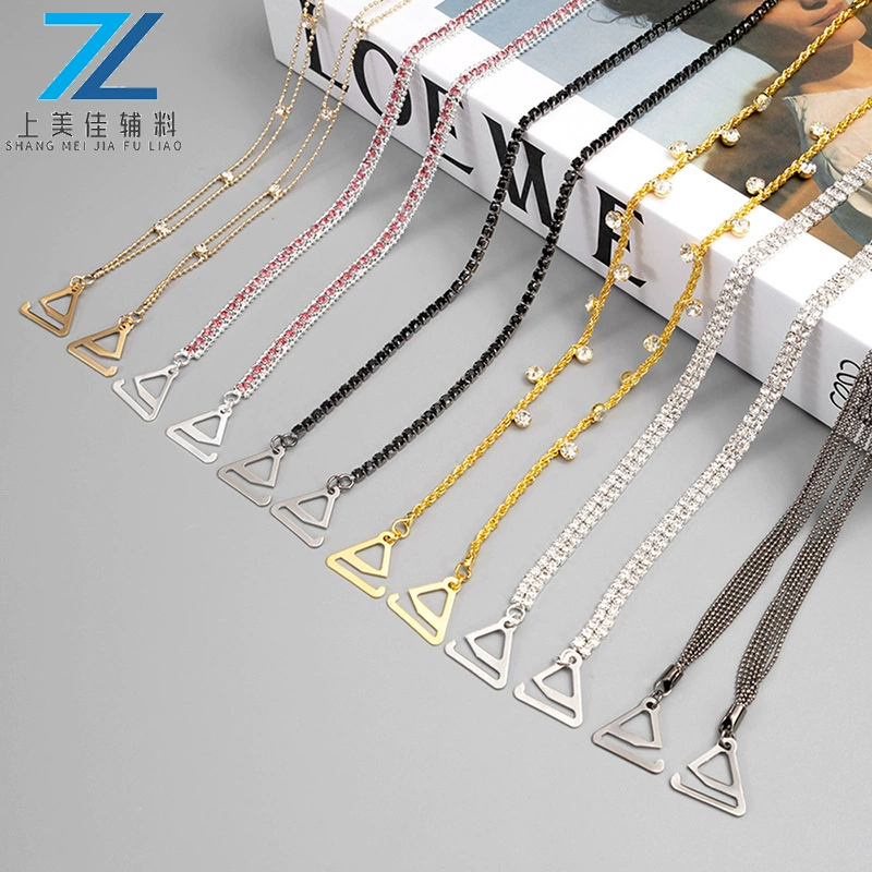 Змеиная костяная цепь из стерлингового серебра ключица нижнее белье плечевой ремень замена ожерелья ювелирный бюстгальтер нескользящий плечевой ремень шейный завод оптом