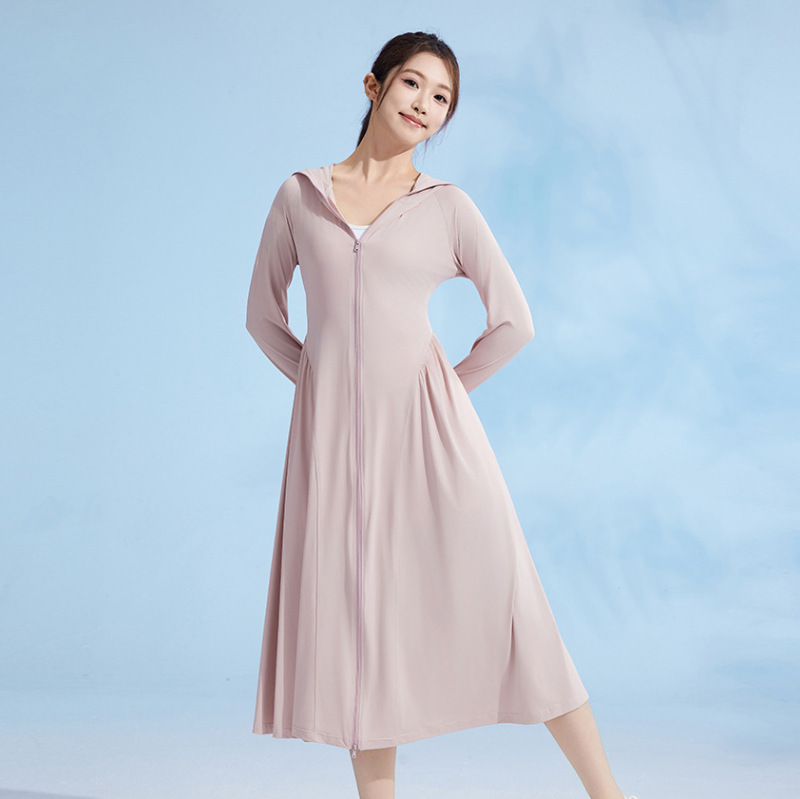 女性用ロング全身ウエストナイロン日焼け止め服、夏用軽量2025新しいスリムフィット抗UV日焼け止め服|undefined
