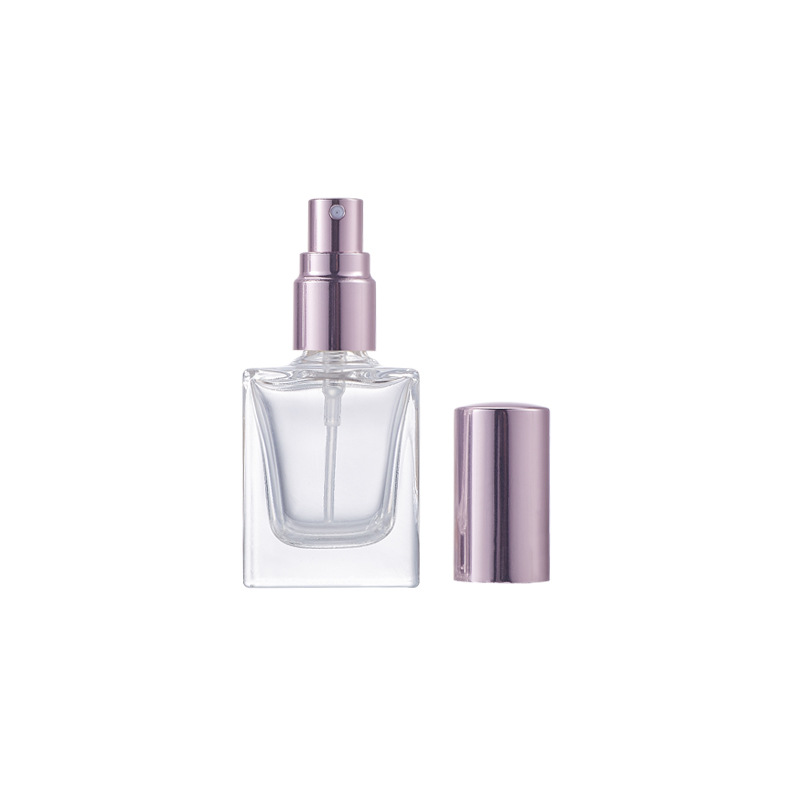 Botella de perfumes 10ml botella de spray cuadrada de vidrio vacía botella de viaje transparente botella de muestra pequeña botella de cuatro cuadrados