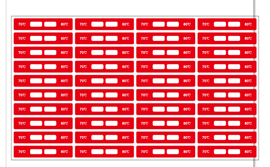 长龙SWX7080-4-10测温纸条 变色感温贴 变压器示温片40片/张