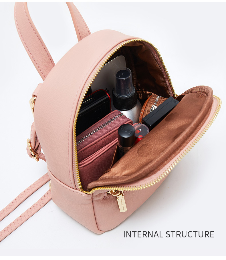 Women's Backpack Large Capacity Simple Fashion Pu Leather Bag_voghion.com