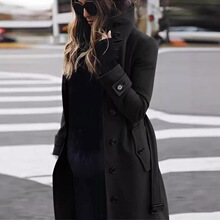 W 59827 Single Row Button Wool Coat ë�ش��� �W���羳