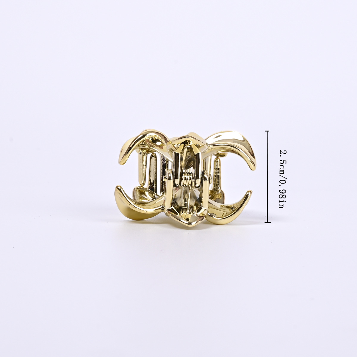 Galvanizado oro y plata huevo flor flor abrazadera de cabello color mediano agarrar abrazadera de cabello medio agarrar abrazadera de cabello de plástico 4cm