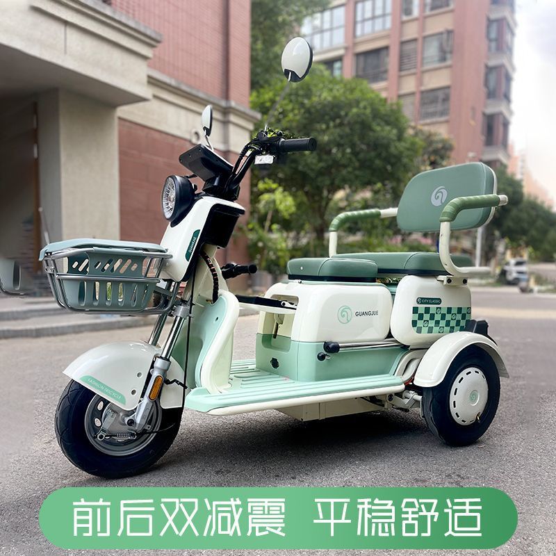 Электровелосипед трехколесный GuangJue №3 зеленый 48V 600W 23A