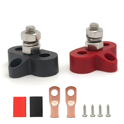 Stud Terminal Block – Power supply, ignition system accessories - m8-single-column-wire-nose-heat-shrink-tube