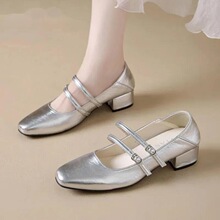 X 73612 Silver Mary Jane Shoes ��ɫ������Ь ����ѷŷ���羳��