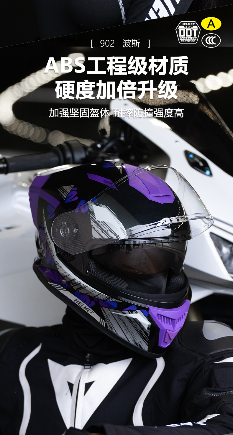 3C/Dot Certified Motorcycle Helmets for Men and Women, Warm All-Season Motorcycle Full-Face Helmets, Electric Vehicle Winter Cycling Half Helmets