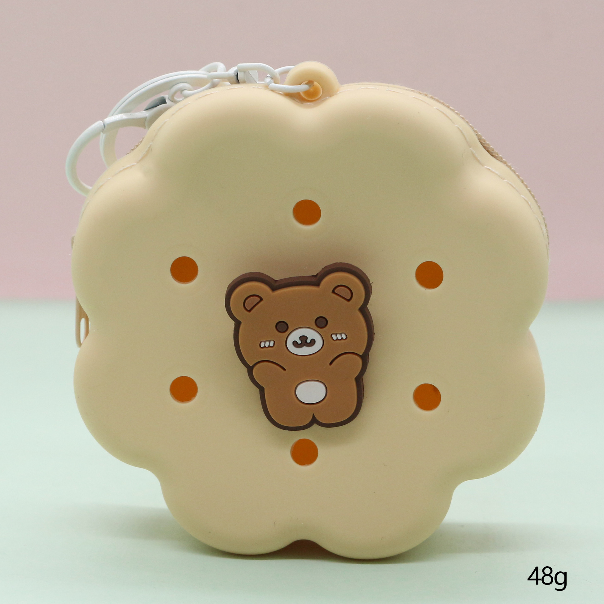 Inventario de dibujos animados de silicona agujero bolsa mini bolso diy bolsa de almacenamiento bolso auriculares llavero colgante regalo