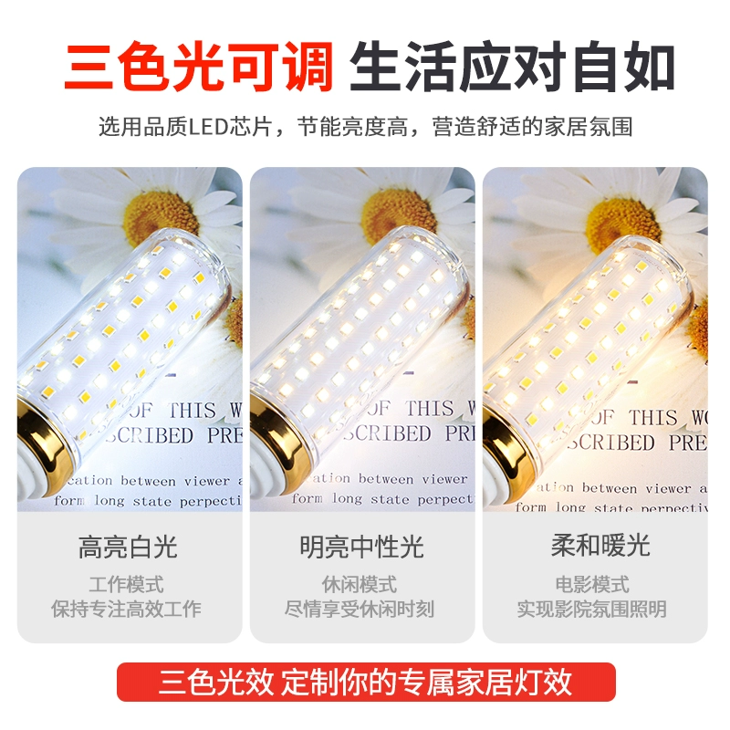 LED-лампа, сверхяркая энергосберегающая лампа, потолочная лампа для гостиной, комфортный световой спектр, защита глаз, с резьбовым патроном