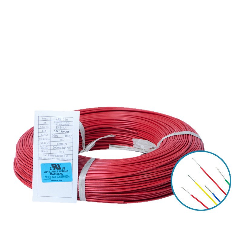 UL1332 cable de alta temperatura de teflón cable electrónico de cobre estañado estándar estadounidense 12-28AWG arnés de cableado FEP