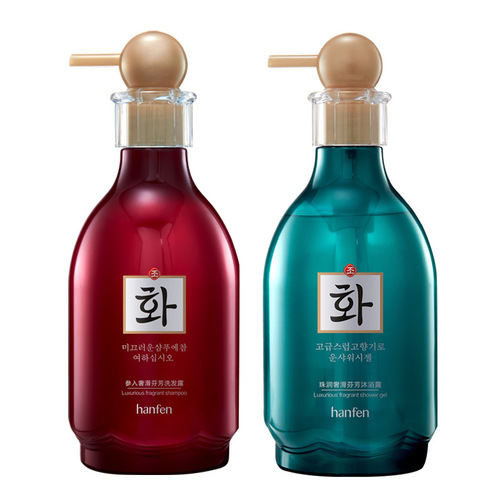 Hanfen Shampoo and Shower Gel 520ml Smooth Fragrance Ginseng Shampoo Large Capacity Home Pack Manufacturer Wholesale