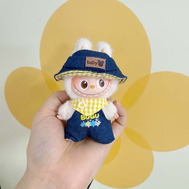 迷你版4.0LABUBU搪胶脸毛绒盲盒玩偶衣服圣诞套装小鼻嘎心底密码|undefined