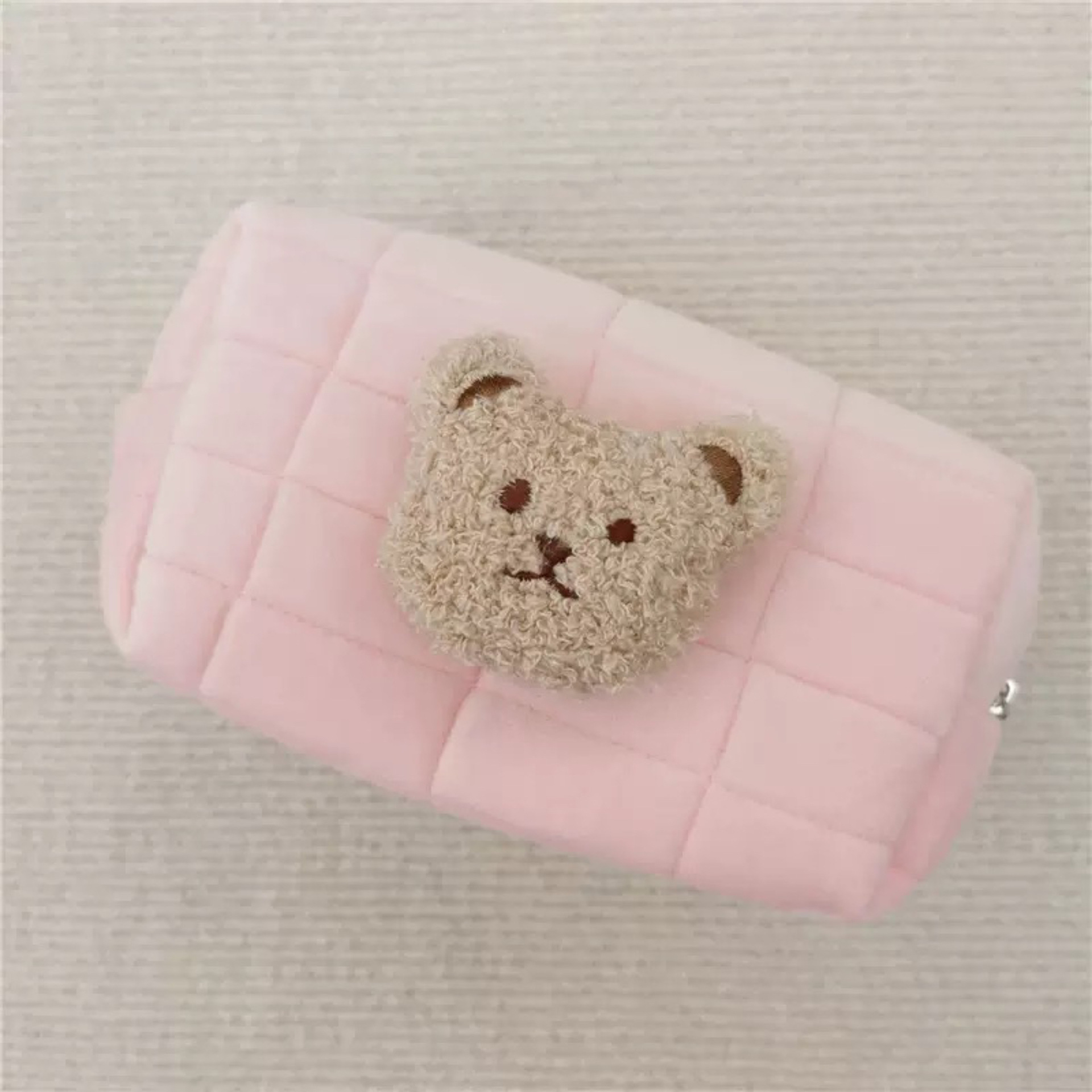 카키 베어 핑크 백
