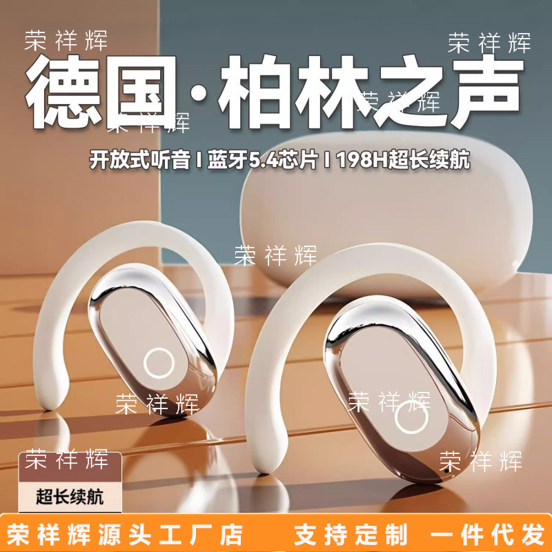 Berlin Sound Wireless Bluetooth Headset 2025 New Ear-Mounted Ultra-Long Battery Life Non-In-Ear Noise Reduction Sports