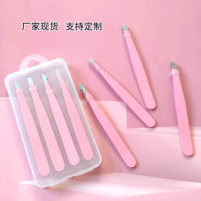 海外货源现货96眉夹镊子拔毛不锈钢眉毛夹修眉平口斜口双眼皮贴