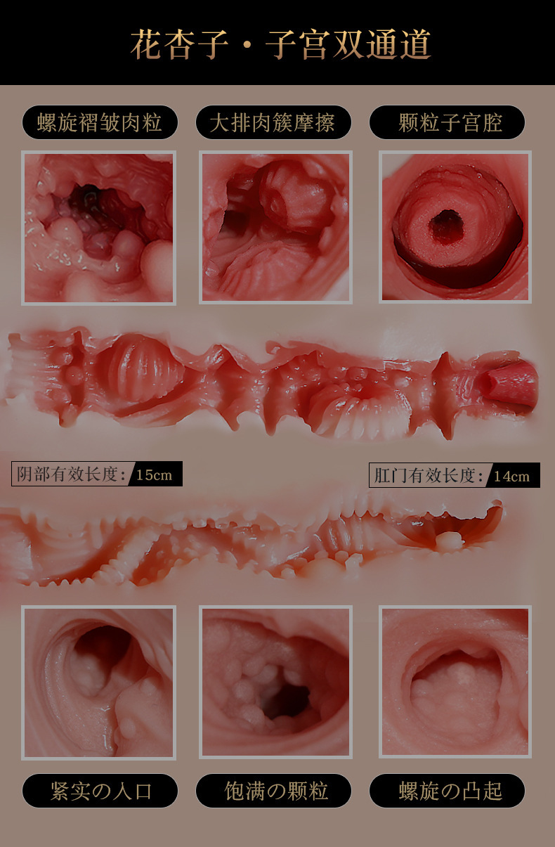 Jiuai Half-Body Solid Doll Male Masturbator Dual-Channel TPE Realistic Buttocks — detail image 11